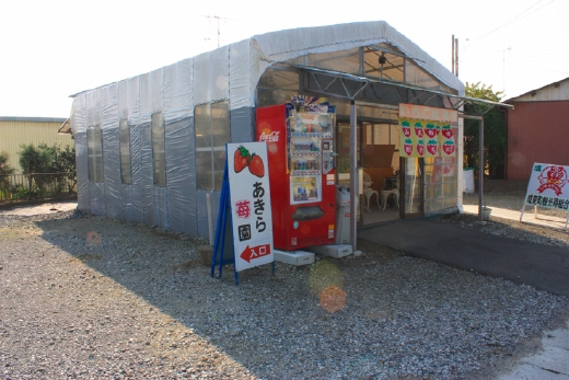 国道126号線（ストロベリーロード）沿いの直売所