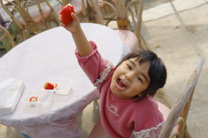 苺狩りはほっぺたが緩みますね